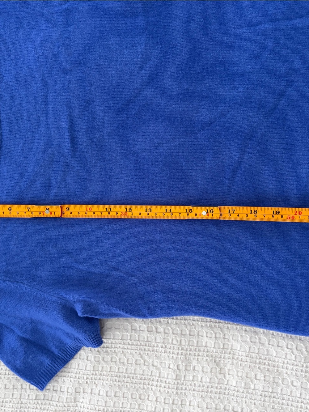 Peck & Peck Short-Sleeve Cashmere Sweater Cornflower Blue XL Old Money Aesthetic - Picture 7 of 7